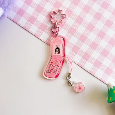 Nezuko Flip Phone Keychain